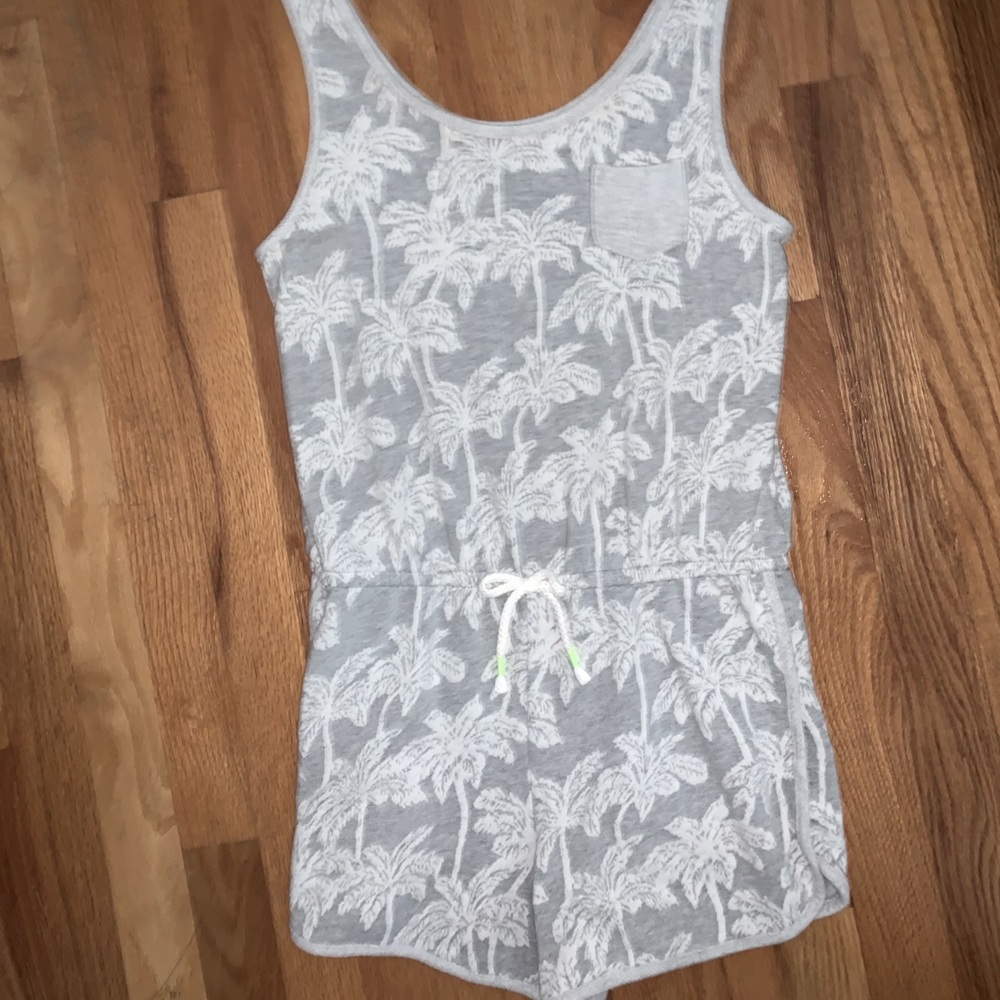 cat & jack palm pattern romper